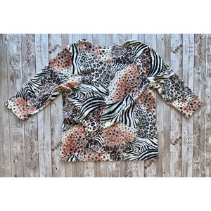 Rebecca Malone Tops - Rebecca Malone Animal print 3/4 sleeve top Rebecca Malone Tops - Rebecca Malone Animal print 3/4 sleeve top